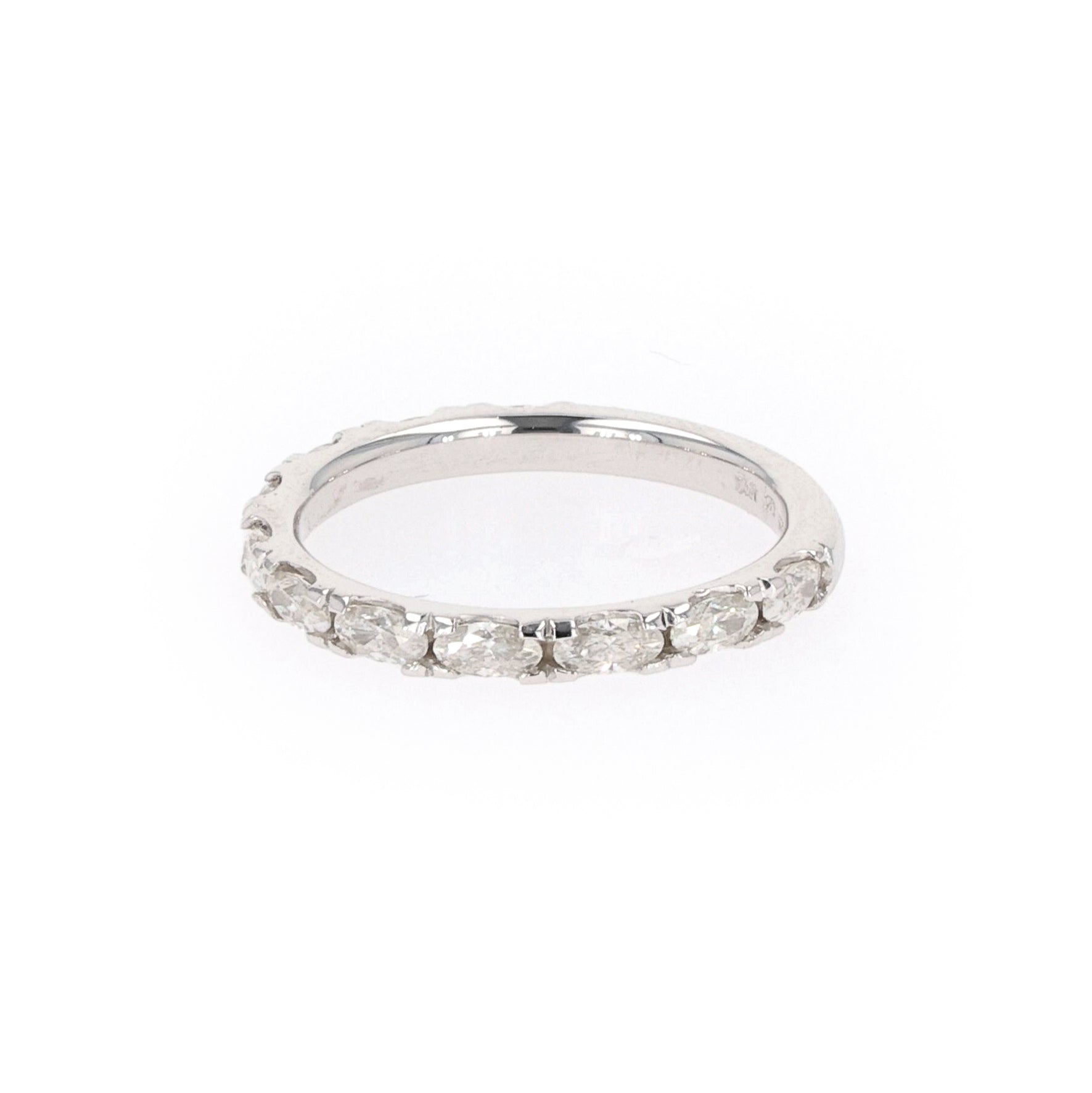 1.1 CTW DEW Oval Moissanite Classic Band in Sterling Silver
