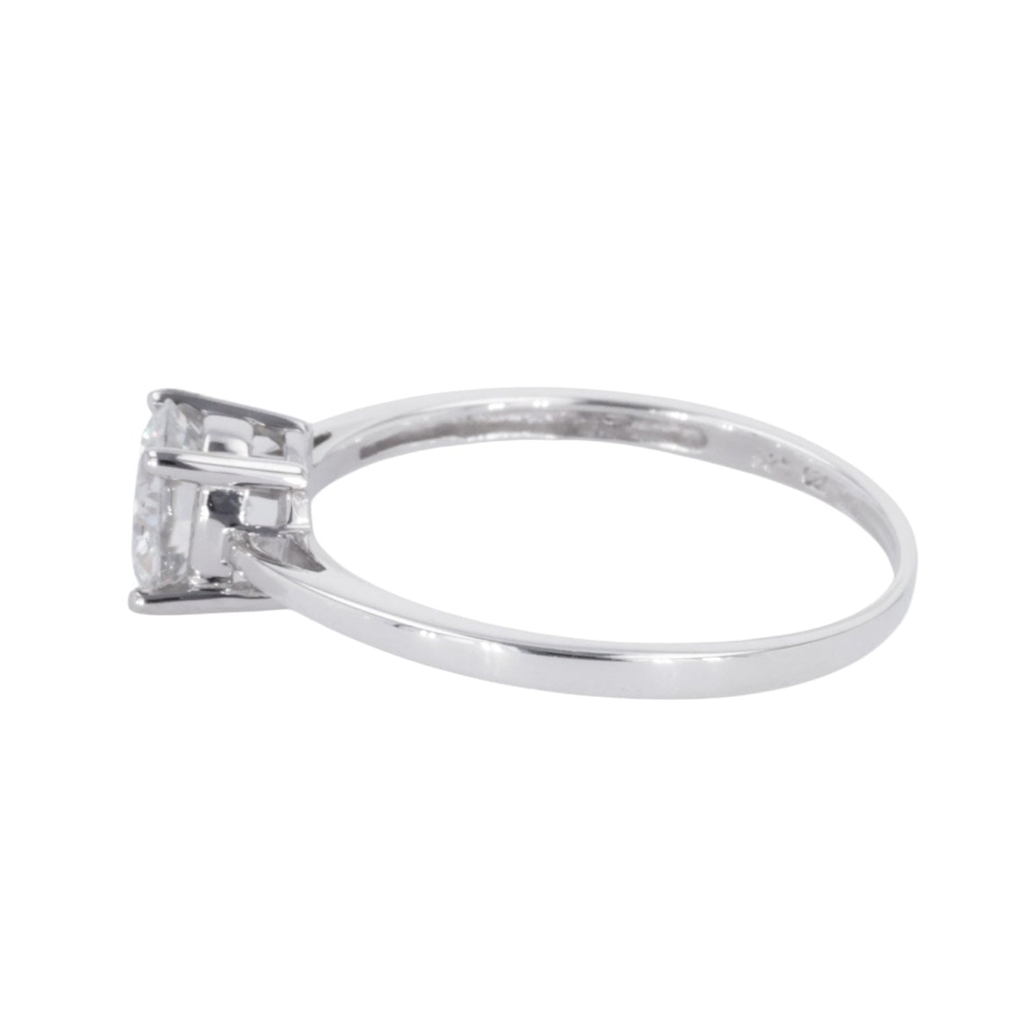 1.00 CTW DEW Round Moissanite Solitaire Engagement Ring in Sterling Silver