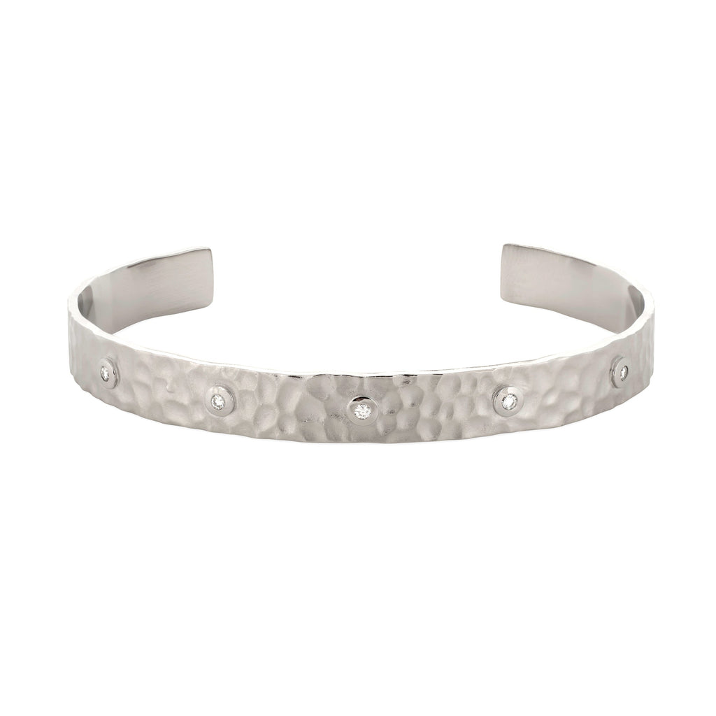 0.13 CTW DEW Round Cuff Sterling