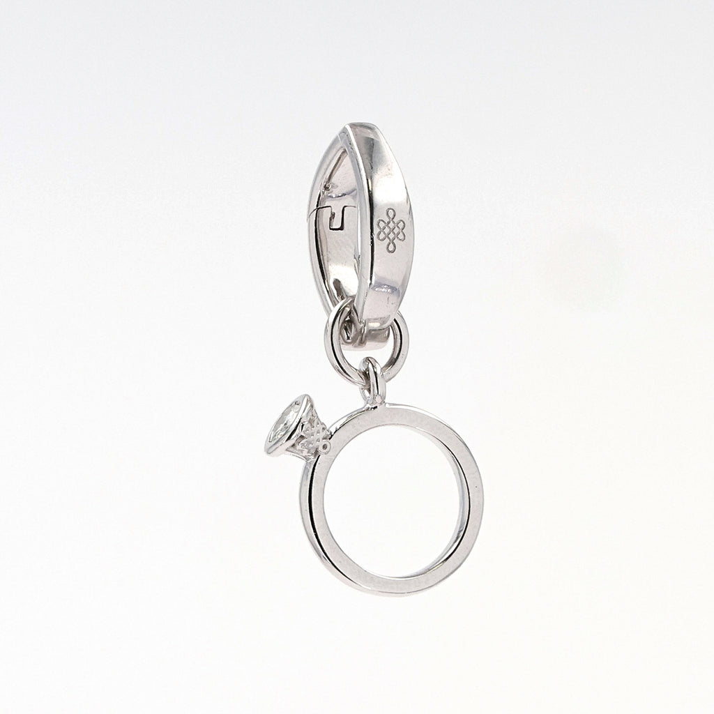 Engagement Ring Charm Sterling
