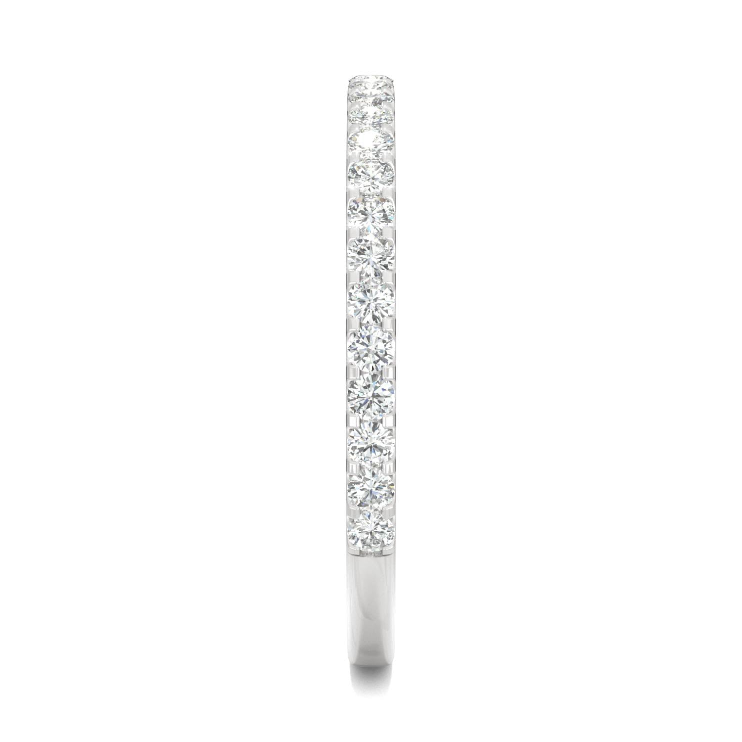 0.39 CTW DEW Round Moissanite Band in 14K White Gold