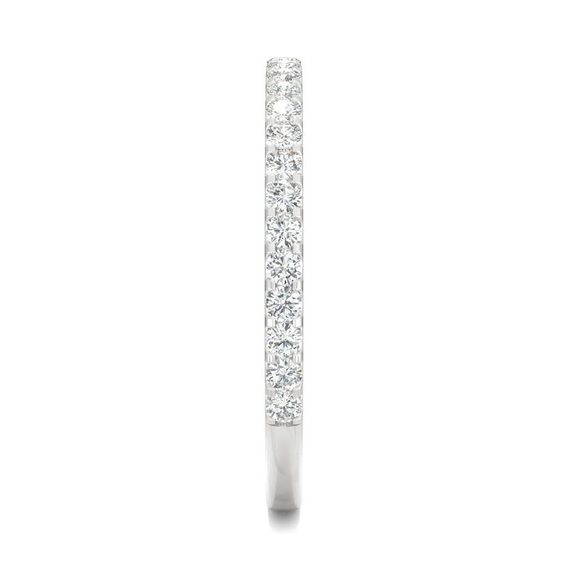 0.39 CTW DEW Round Moissanite Band in 14K White Gold