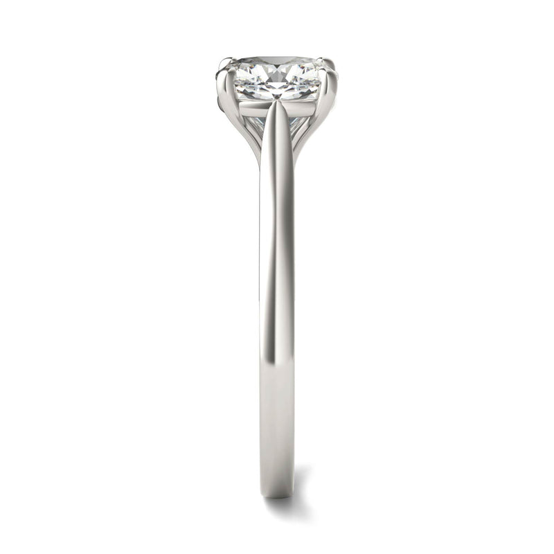 2.00 CTW DEW Cushion Moissanite Engagement Ring in 14K White Gold