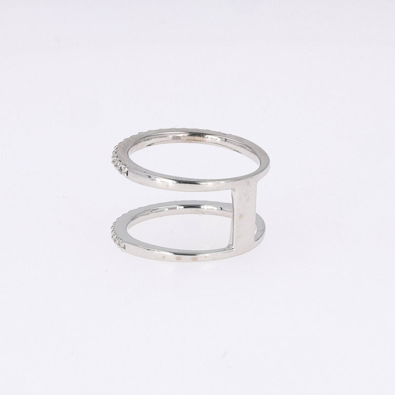 0.34 CTW DEW Round Near-Colorless Moissanite Fashion Ring in 14K White Gold