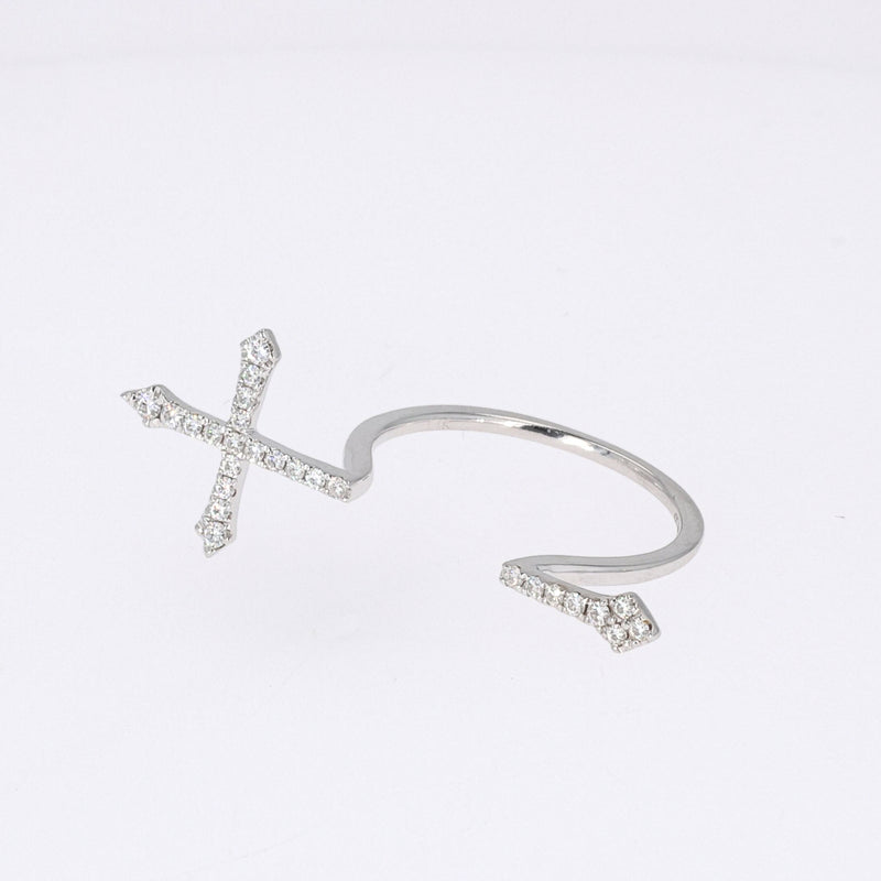 0.24 CTW DEW Round Near-Colorless Moissanite Fashion Ring in 14K White Gold