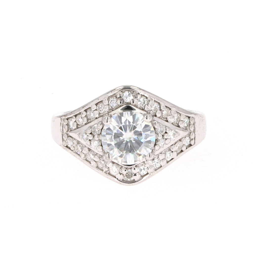 1.73 CTW DEW Round Multi Stone Ring Sterling