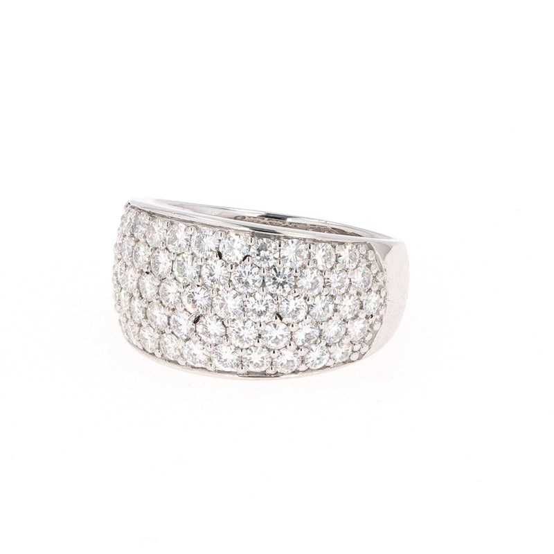 2.97 CTW DEW Round Near-Colorless Moissanite Pave Band in Sterling Silver