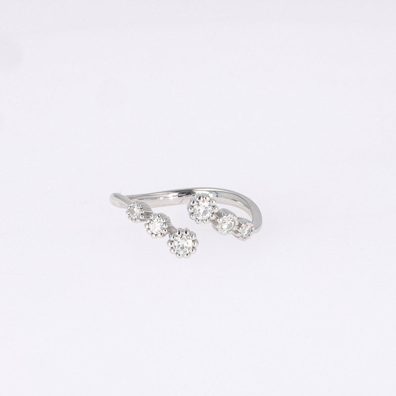 0.23 CTW DEW Round Near-Colorless Moissanite Fashion Ring in 14K White Gold
