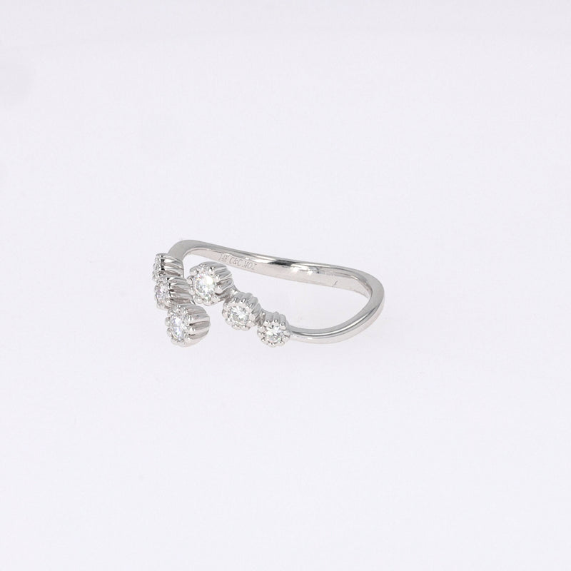 0.23 CTW DEW Round Near-Colorless Moissanite Fashion Ring in 14K White Gold