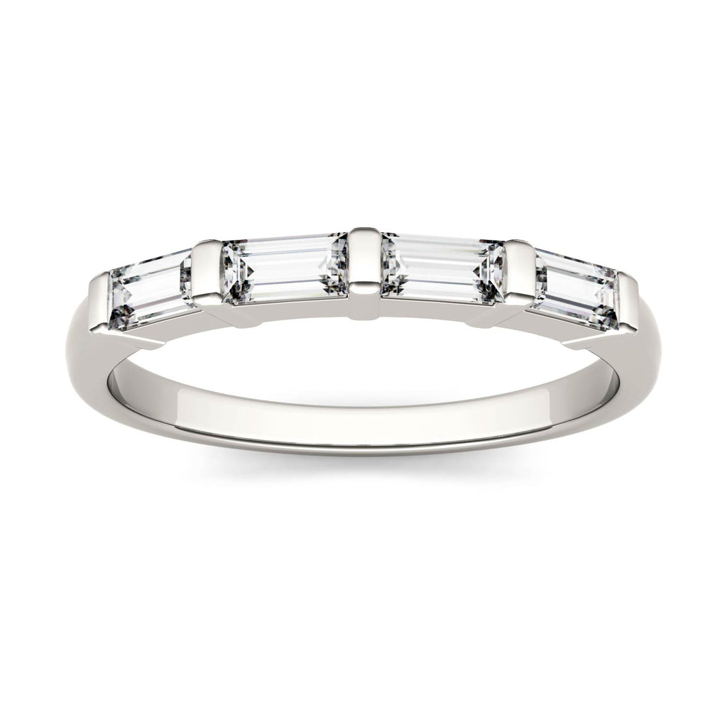 0.46 CTW DEW Straight Baguette Stackable Ring 14K White Gold