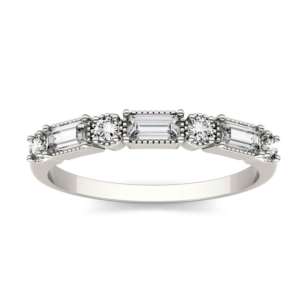 0.47 CTW DEW Straight Baguette Stackable Ring 14K White Gold