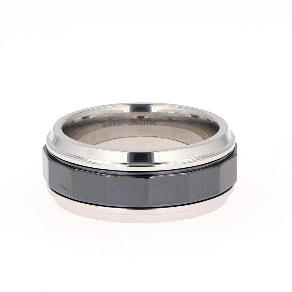 Wedding Band Two Tone Titanium