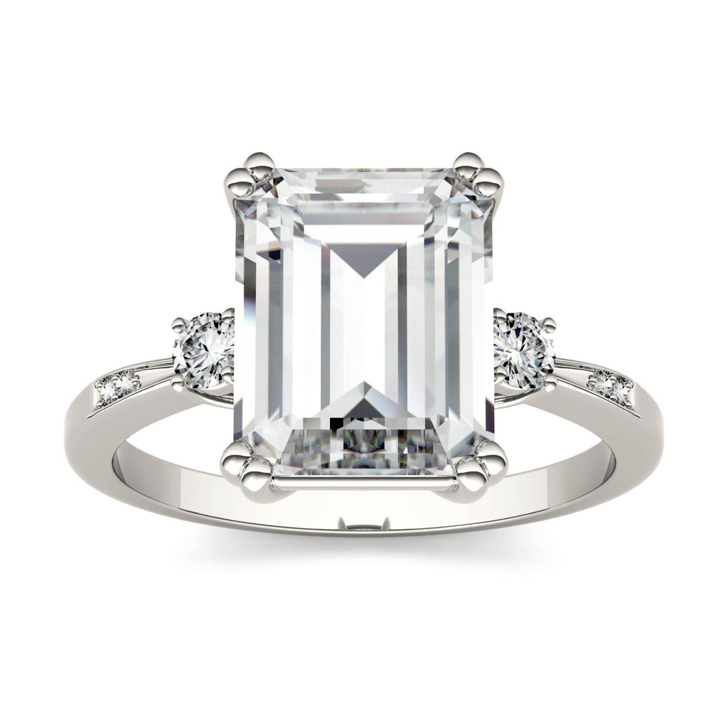 3.69 CTW DEW Emerald Ring 14K White Gold