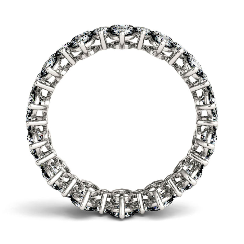 3.64 CTW DEW Round Moissanite Fashion Ring in 14K White Gold