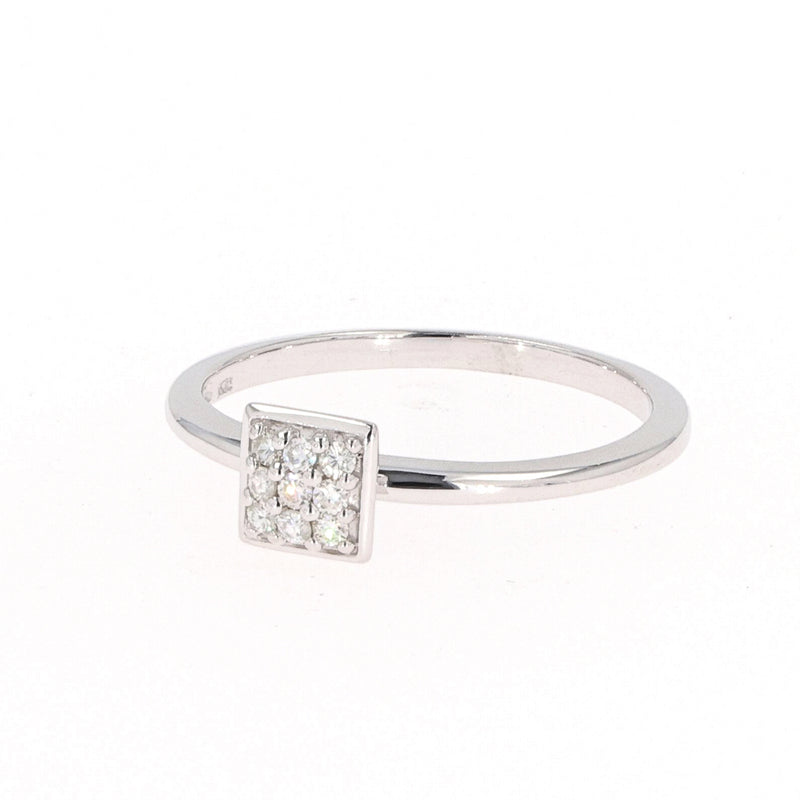 0.11 CTW DEW Round Moissanite Fashion Ring in Sterling Silver