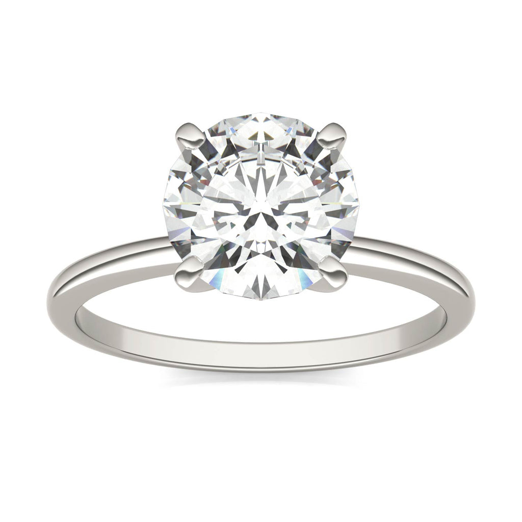 1.90 CTW DEW Round Solitaire Engagement Ring 14K White Gold
