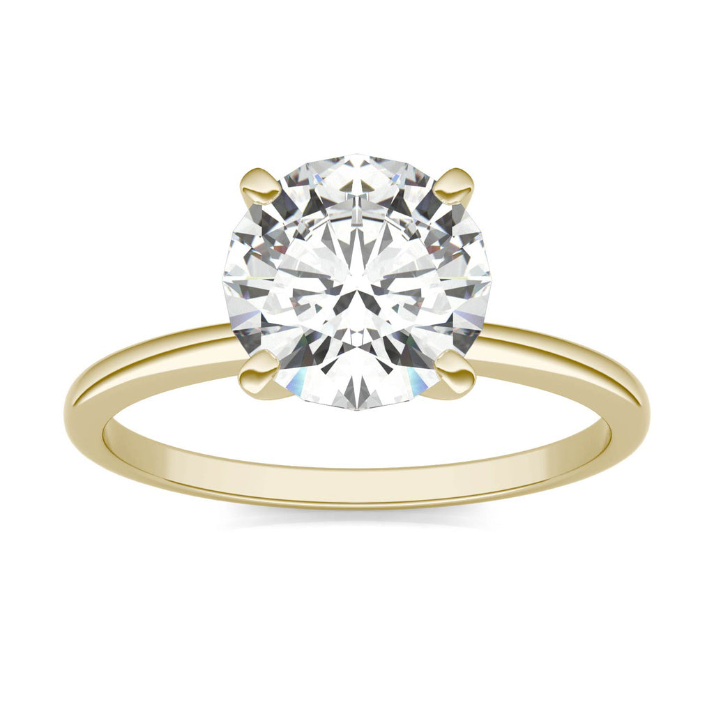 1.90 CTW DEW Round Solitaire Engagement Ring 14K Yellow Gold