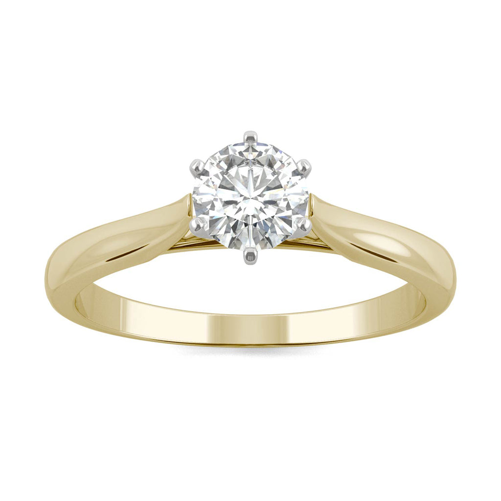 0.50 CTW DEW Round Engagement Ring 14K Two Toned