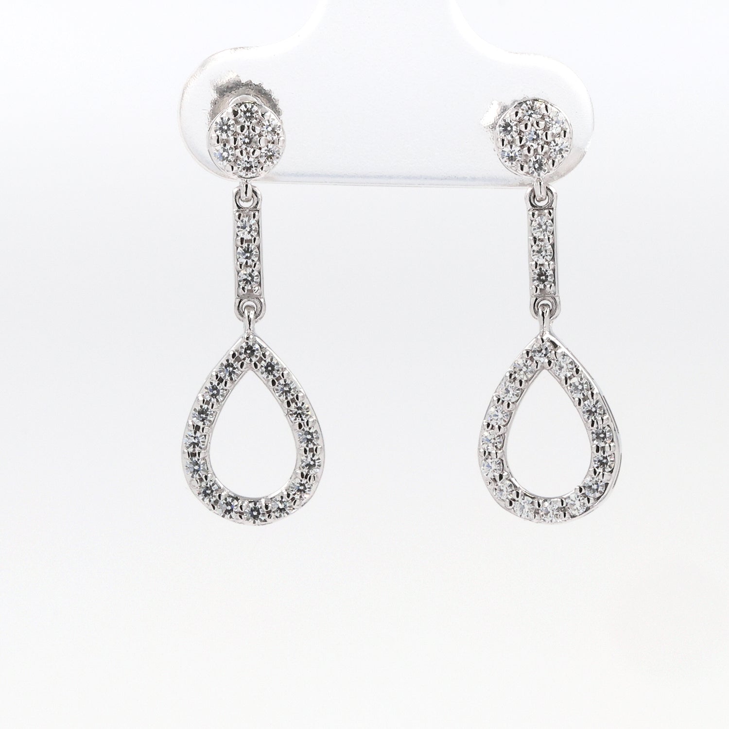 0.52 CTW DEW Round Near-Colorless Moissanite Fashion Earring in 14K White Gold