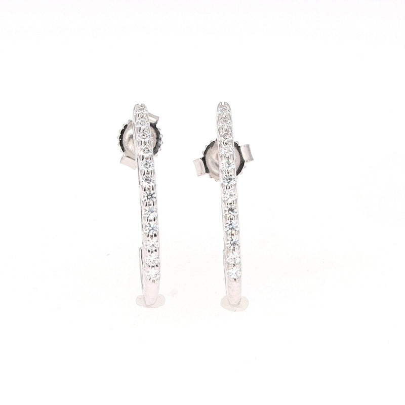 0.24 CTW DEW Round Near-Colorless Moissanite Fashion Earring in 14K White Gold