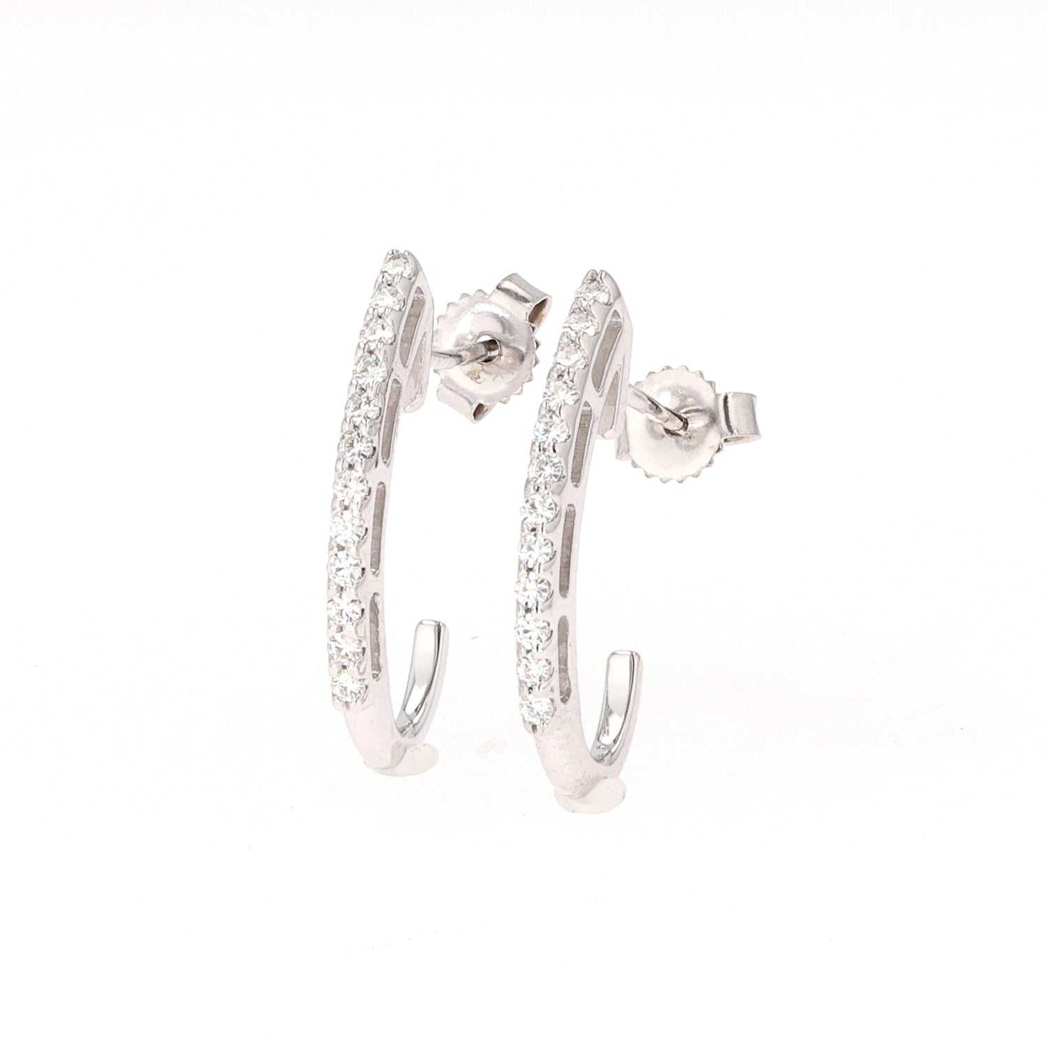 0.24 CTW DEW Round Near-Colorless Moissanite Fashion Earring in 14K White Gold