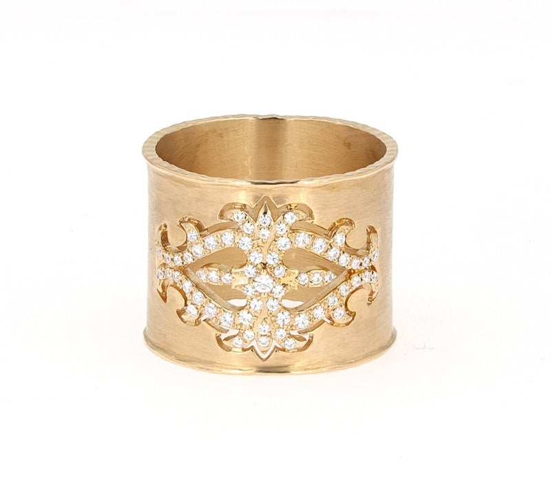 0.24 CTW DEW Round Near-Colorless Moissanite Fashion Ring in 14K Yellow Gold
