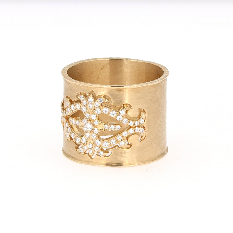 0.24 CTW DEW Round Near-Colorless Moissanite Fashion Ring in 14K Yellow Gold