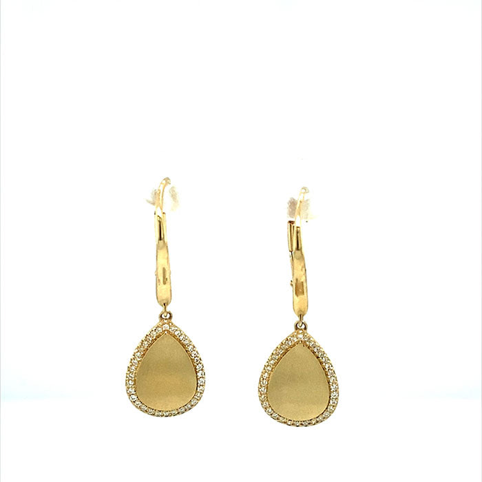 0.17 CTW DEW Round Near-Colorless Moissanite Fashion Earrings in 14K Yellow Gold