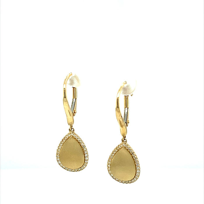 0.17 CTW DEW Round Near-Colorless Moissanite Fashion Earrings in 14K Yellow Gold
