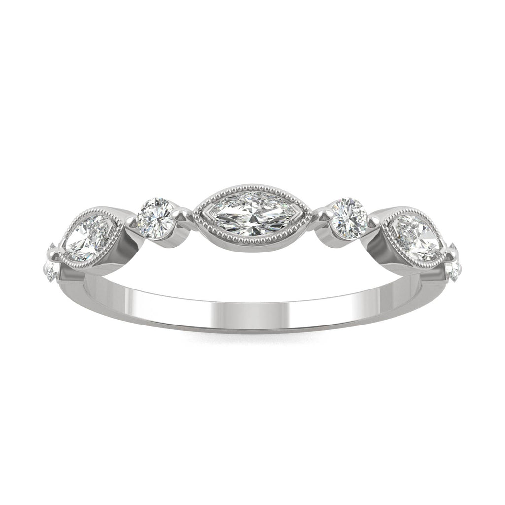 0.33 CTW DEW Marquise Anniversary Band 14K White Gold