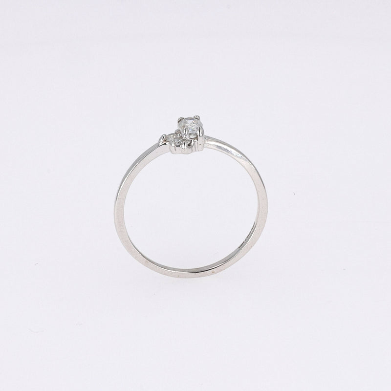 0.31 CTW DEW Oval Near-Colorless Moissanite Fashion Ring in 14K White Gold