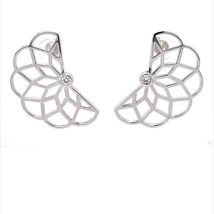 0.20 CTW DEW Round Near-Colorless Moissanite Fashion Earrings in Sterling Silver