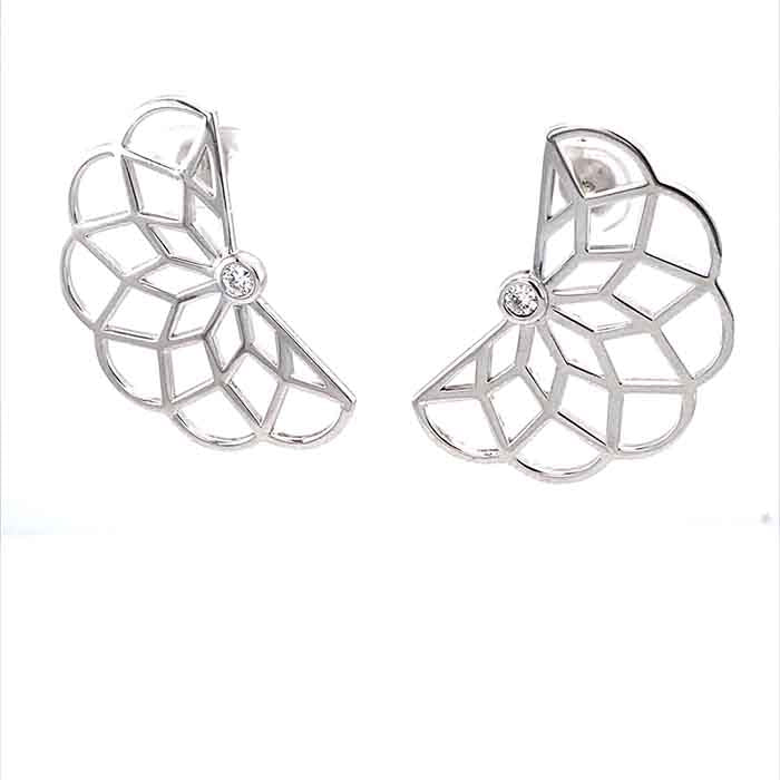 0.20 CTW DEW Round Near-Colorless Moissanite Fashion Earrings in Sterling Silver