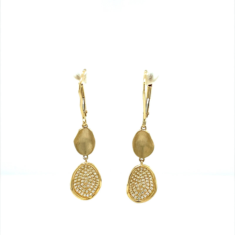 0.24 CTW DEW Round Near-Colorless Moissanite Fashion Earring in 14K Yellow Gold