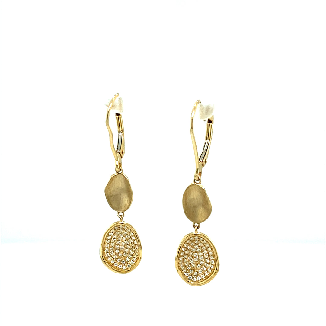 0.24 CTW DEW Round Near-Colorless Moissanite Fashion Earring in 14K Yellow Gold