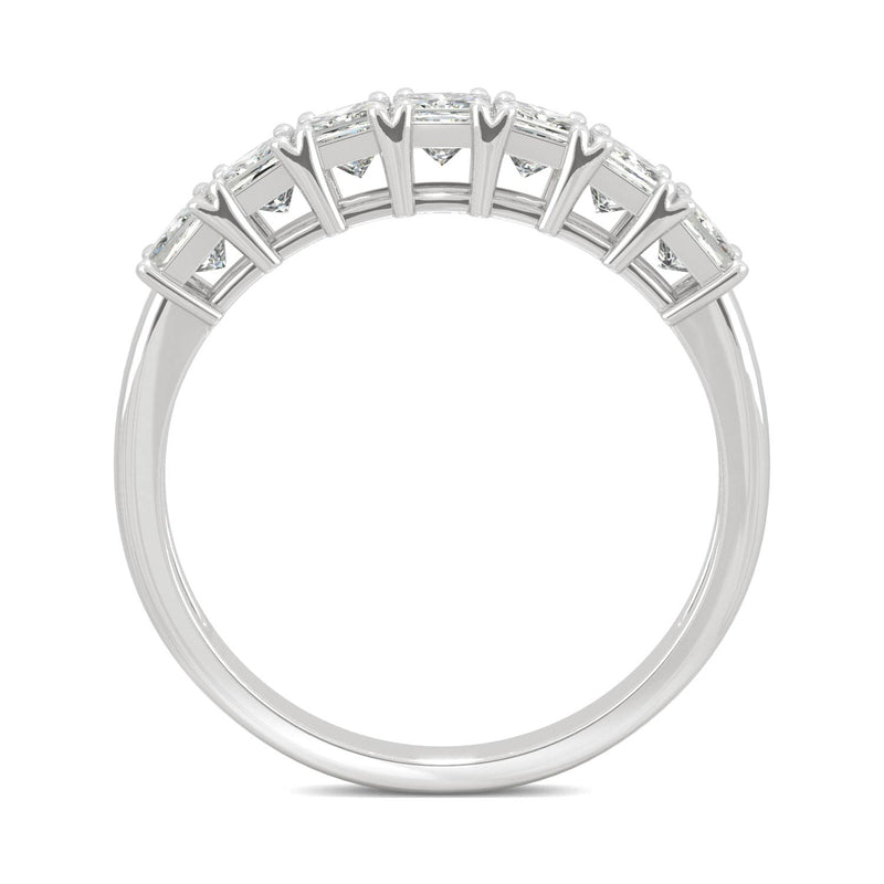 2.87 CTW DEW Square Moissanite Anniversary Band in 14K White Gold