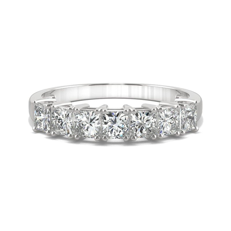 2.87 CTW DEW Square Moissanite Anniversary Band in 14K White Gold