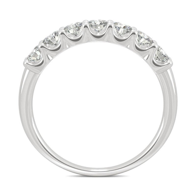 0.70 CTW DEW Round Moissanite Anniversary Band in 14K White Gold
