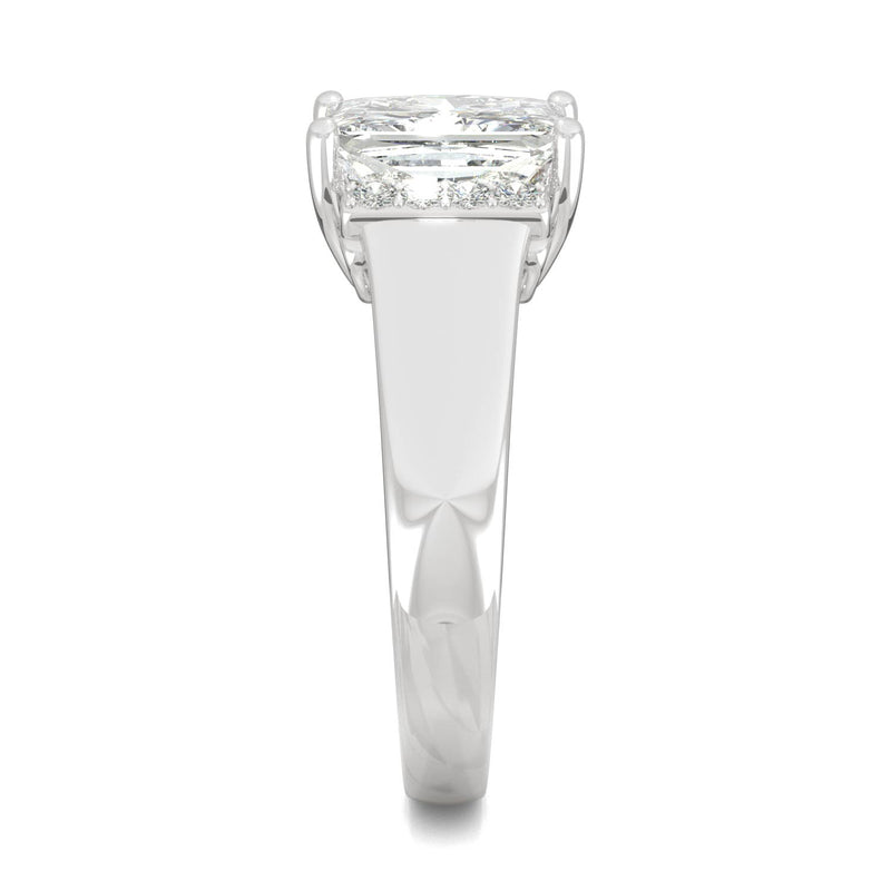 3.72 CTW DEW Square Moissanite Fashion Ring in 14K White Gold