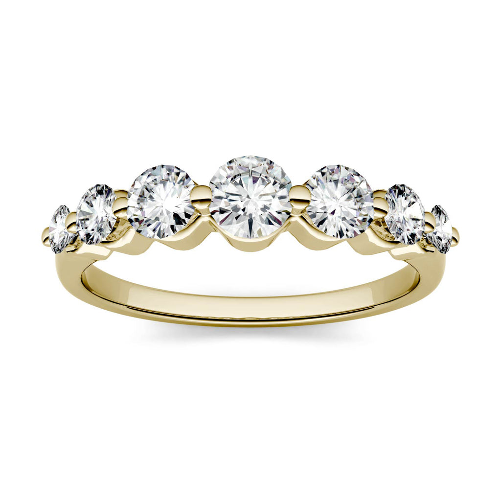 0.87 CTW DEW Round Seven Stone Ring 14K Yellow Gold