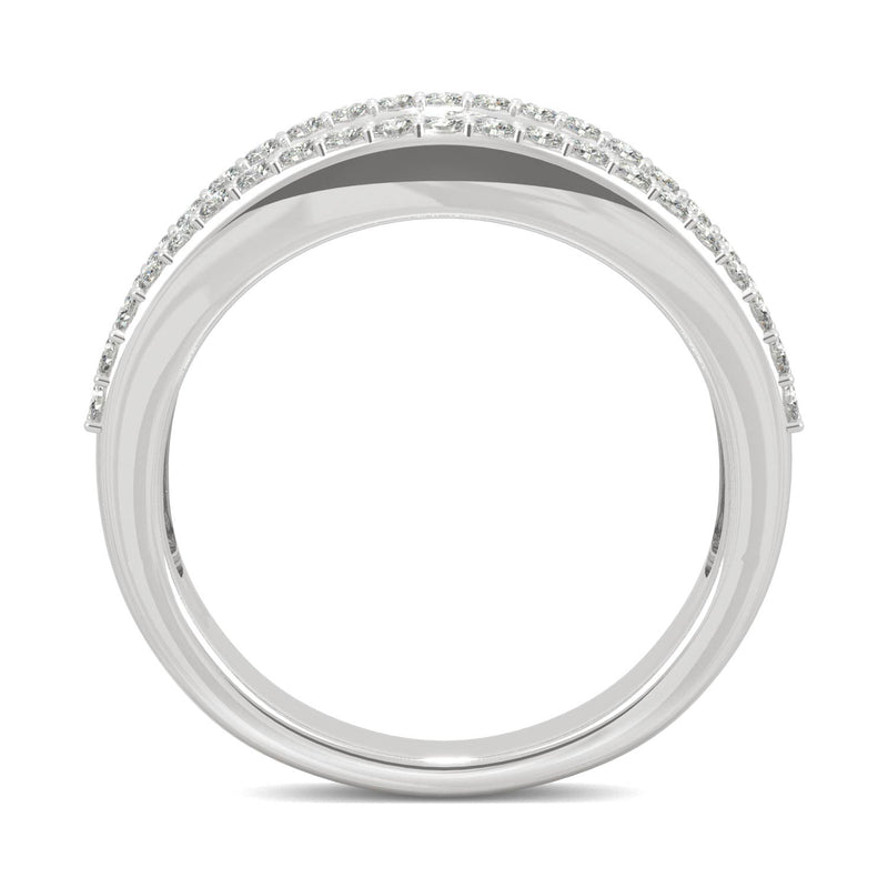 1.53 CTW DEW Round Moissanite Fashion Ring in 14K White Gold