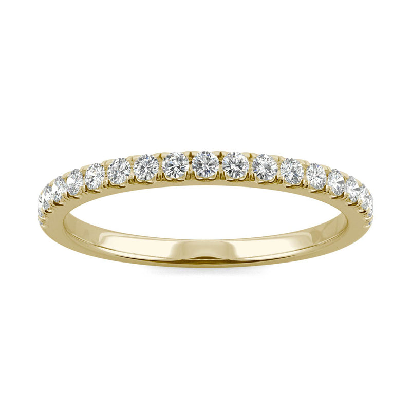 0.33 CTW DEW Round Moissanite Anniversary Band in 14K Yellow Gold