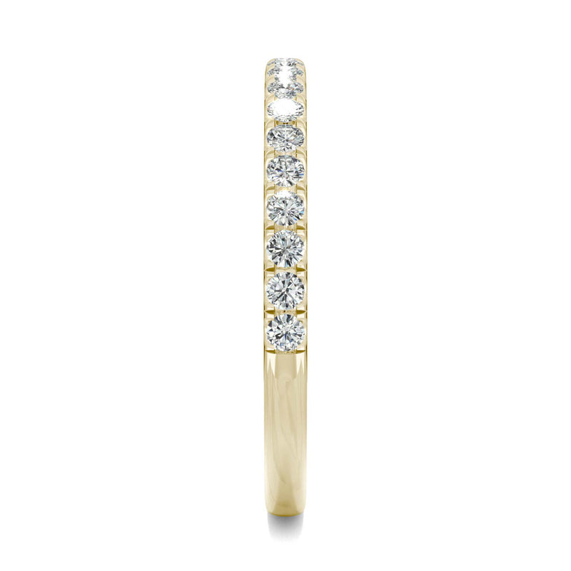 0.33 CTW DEW Round Moissanite Anniversary Band in 14K Yellow Gold