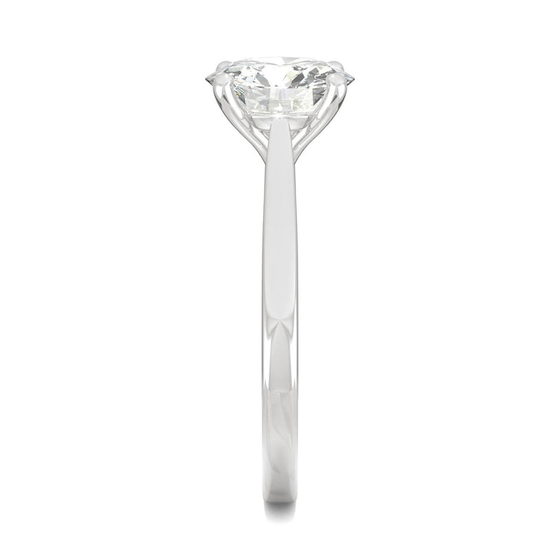 1.90 CTW DEW Round Moissanite Solitaire Ring in 14K White Gold