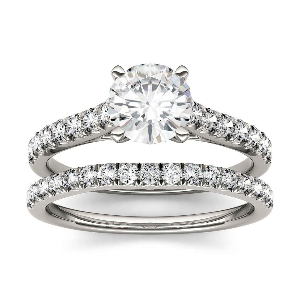1.61 CTW DEW Round Bridal Set 14K White Gold