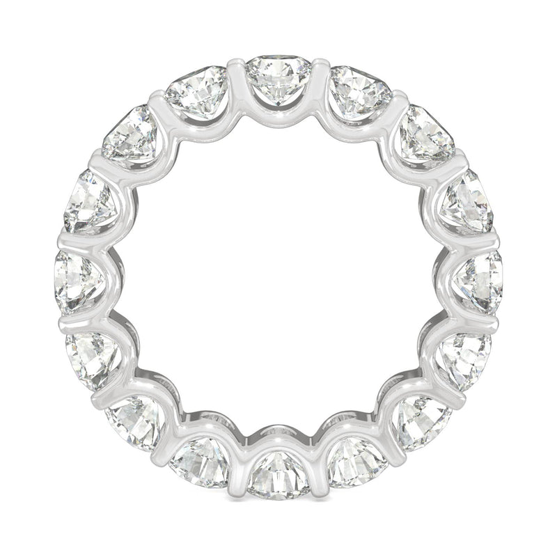 5.28 CTW DEW Round Moissanite Eternity Band in 14K White Gold