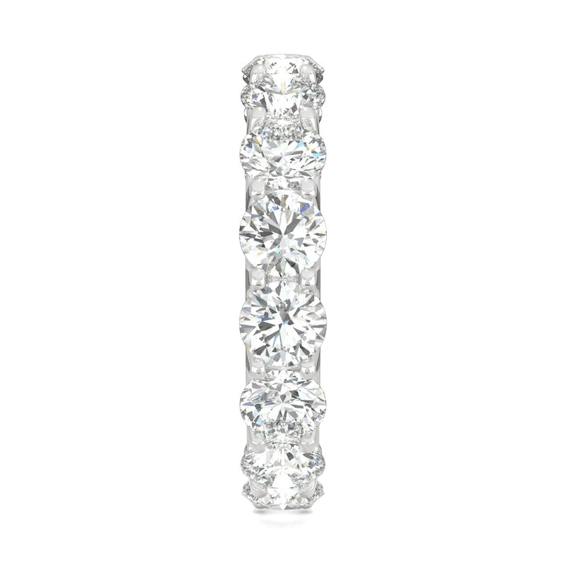 5.28 CTW DEW Round Moissanite Eternity Band in 14K White Gold