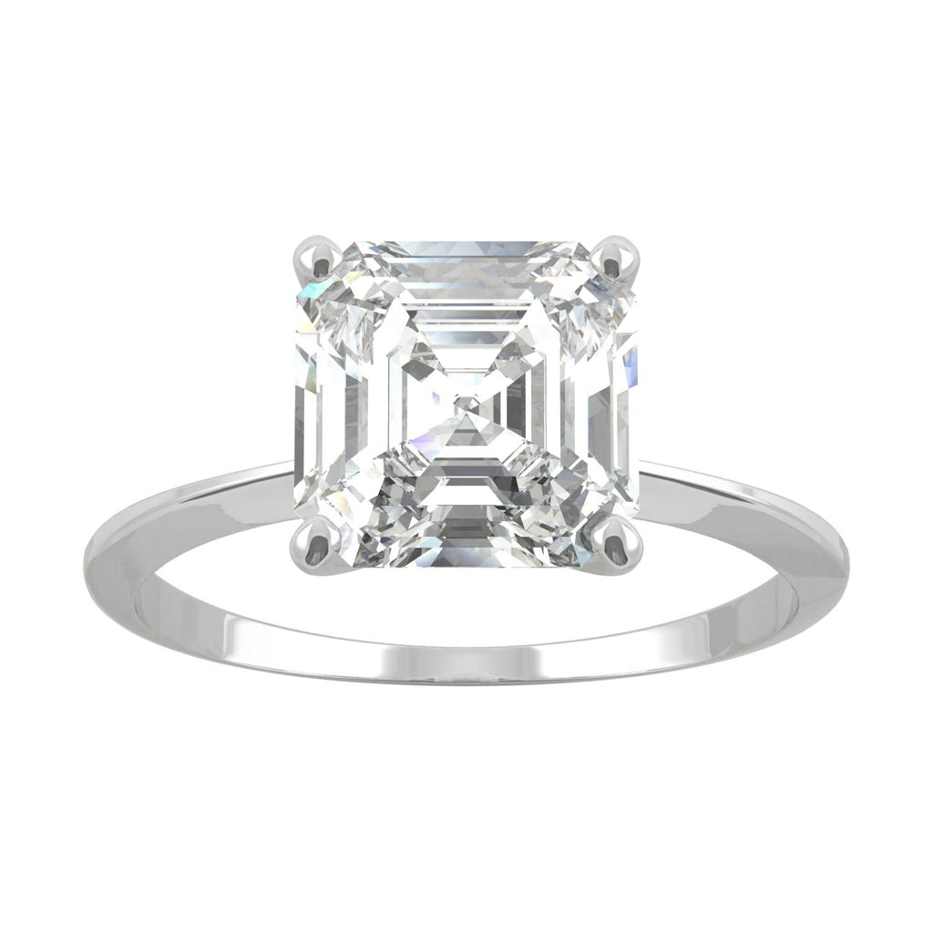 2.21 CTW DEW Asscher Engagement Ring 14K White Gold