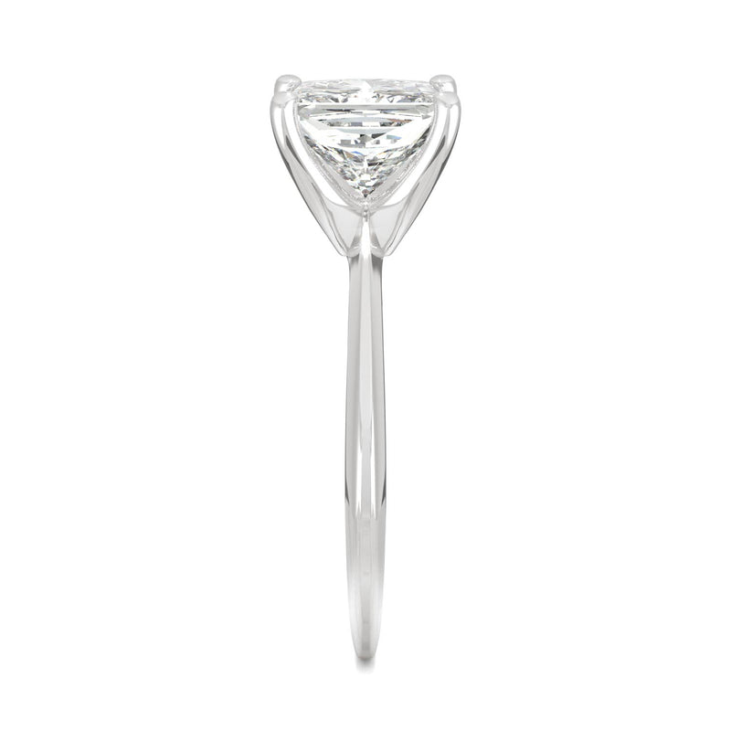 1.92 CTW DEW Square Moissanite Engagement Ring in 14K White Gold