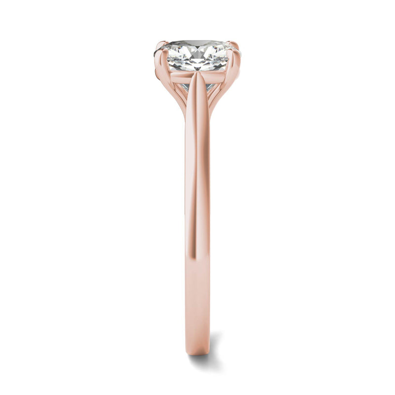 2.00 CTW DEW Cushion Moissanite Engagement Ring in 14K Rose Gold